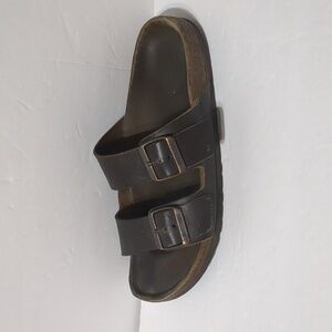 Birkenstock Womens Brown Arizona 2-Strap Cork Footbed Slides Sandal Size 8